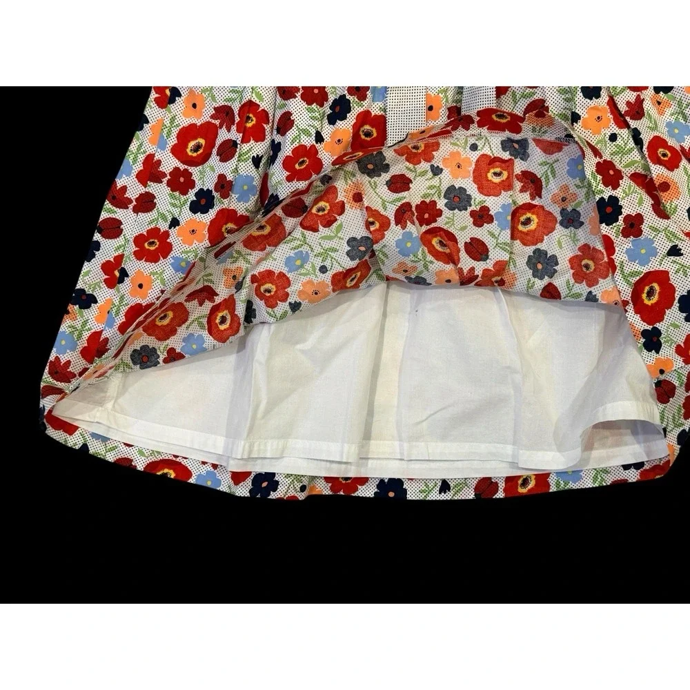 Janie and Jack Floral Dress 5T Peter Pan Collar Tie Back Cotton Lined Summer